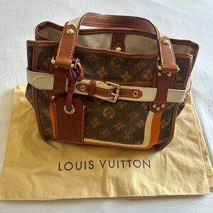 LOUIS VUITTON MONOGRAM RAYURES TISSE SAC PM